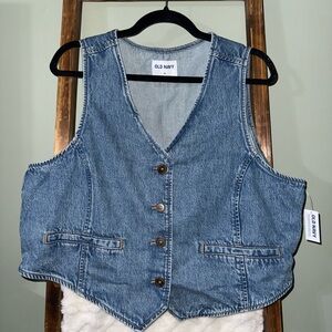 Old Navy Denim Button-Front Vest